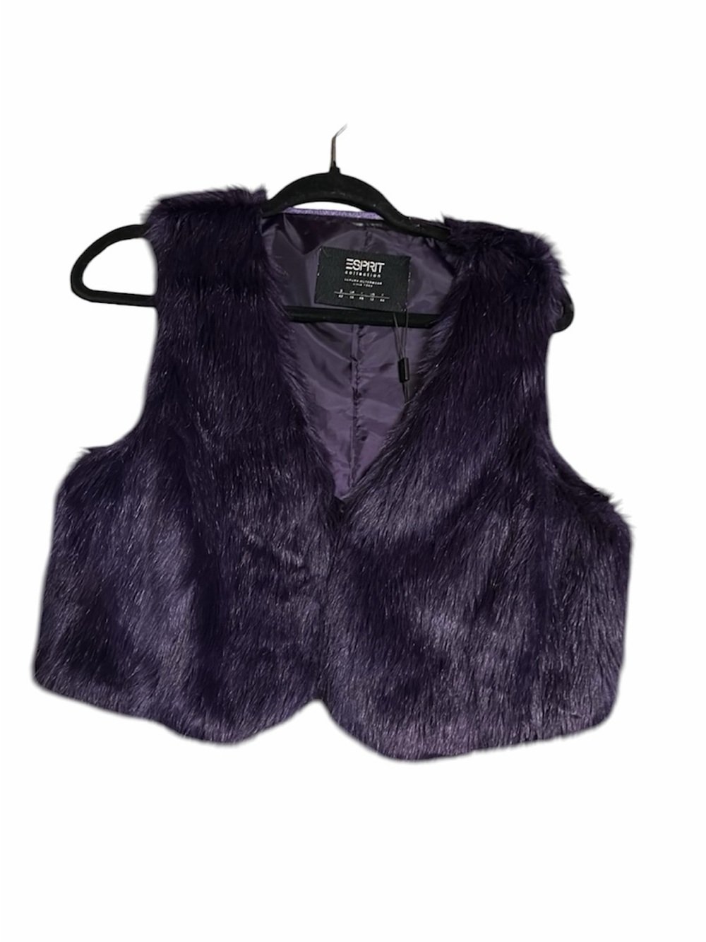 Spirit Cropped Fuzzy Vest, 12 fits S/M